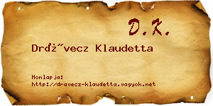 Drávecz Klaudetta névjegykártya